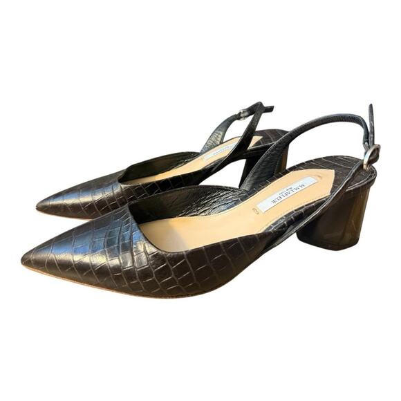MM. LaFleur The Irene Slingback Heel Embossed Croc Women size 38.5 US 8 - Picture 2 of 8